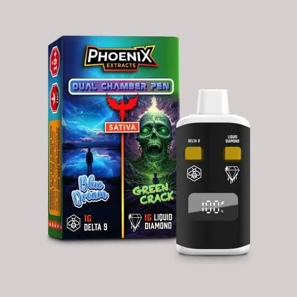 THC Disposable Vape Pen – SATIVA – Dual Chamber – 2 G